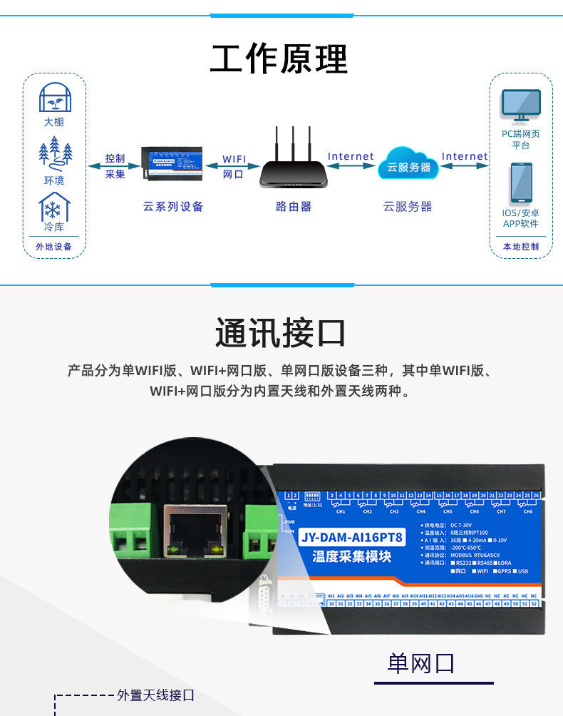DAM-1AI16PT8 温度采集模块工作原理