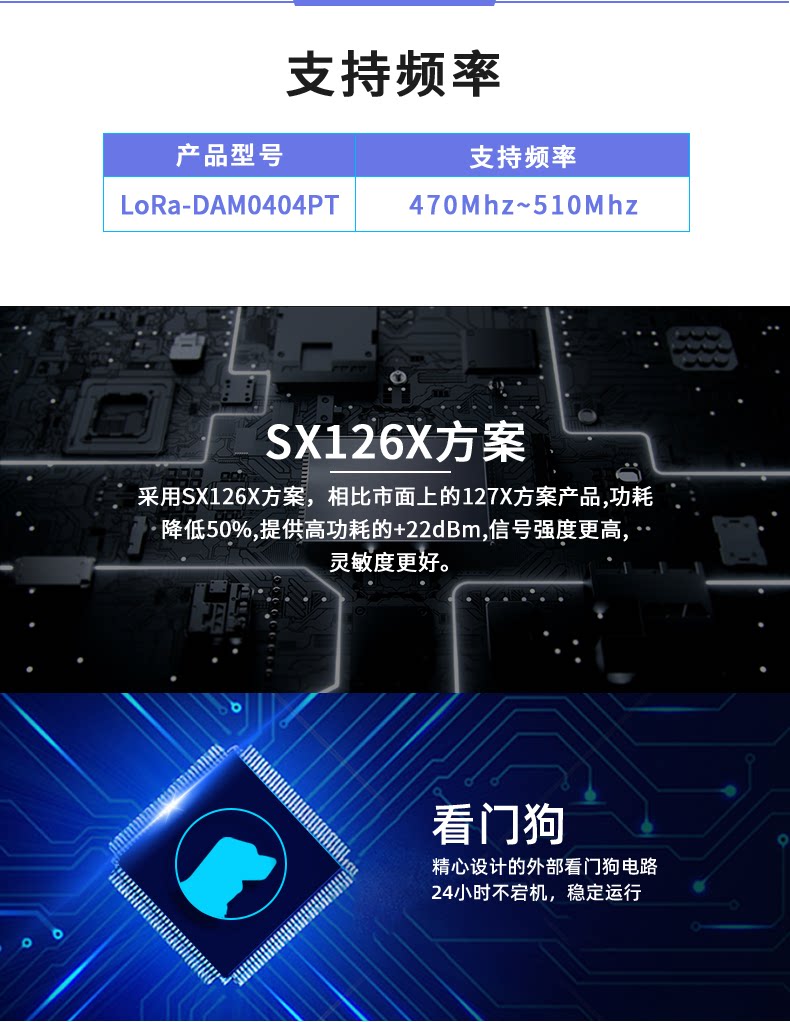 LoRa0404PT LoRa无线测温模块支持频率 LoRa0404PT LoRa无线测温模块支持频率